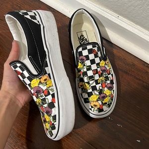 Vans Slip on checkered embroidered